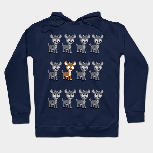 Magical Unique Reindeer Hoodie by AnishaCreations